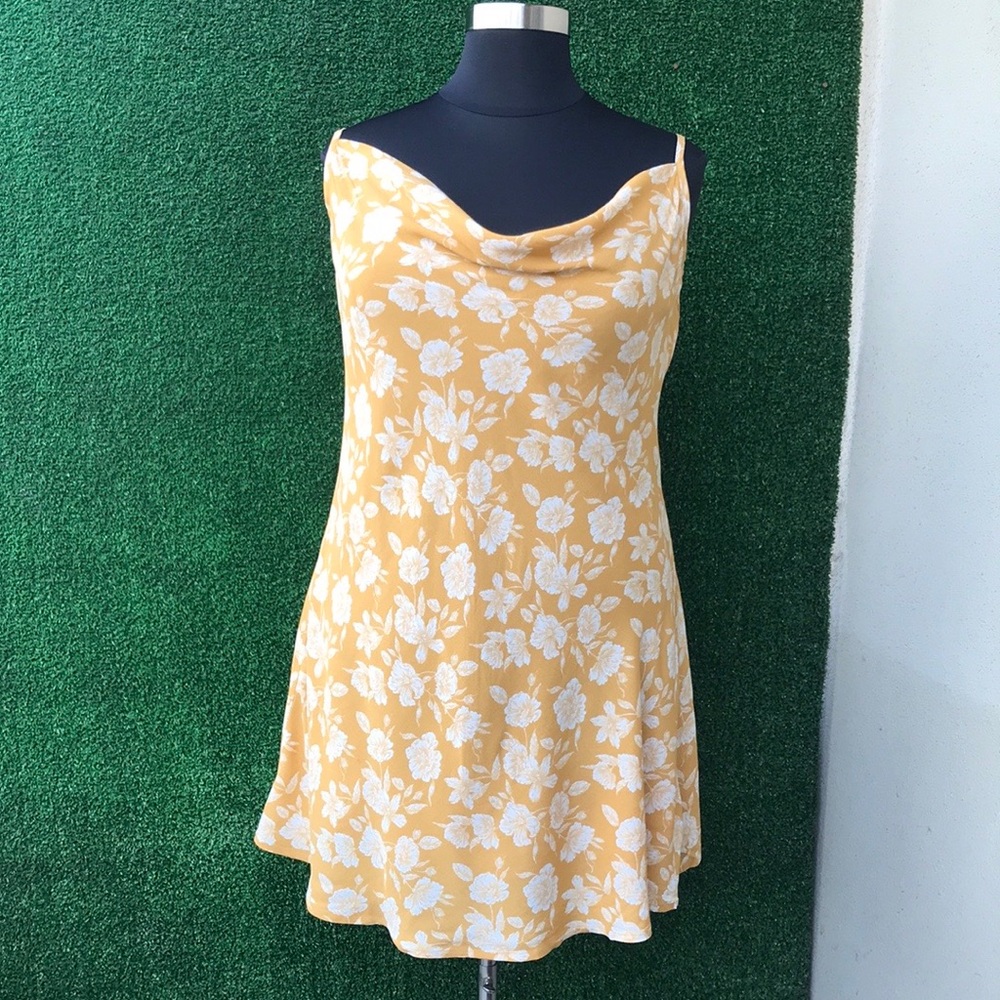Yellow floral dress